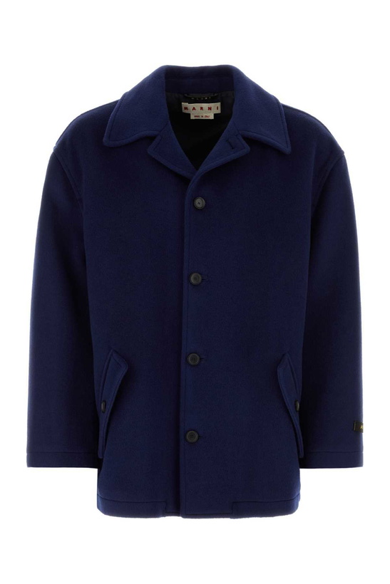 Photo: Marni Blue Wool Blend Coat