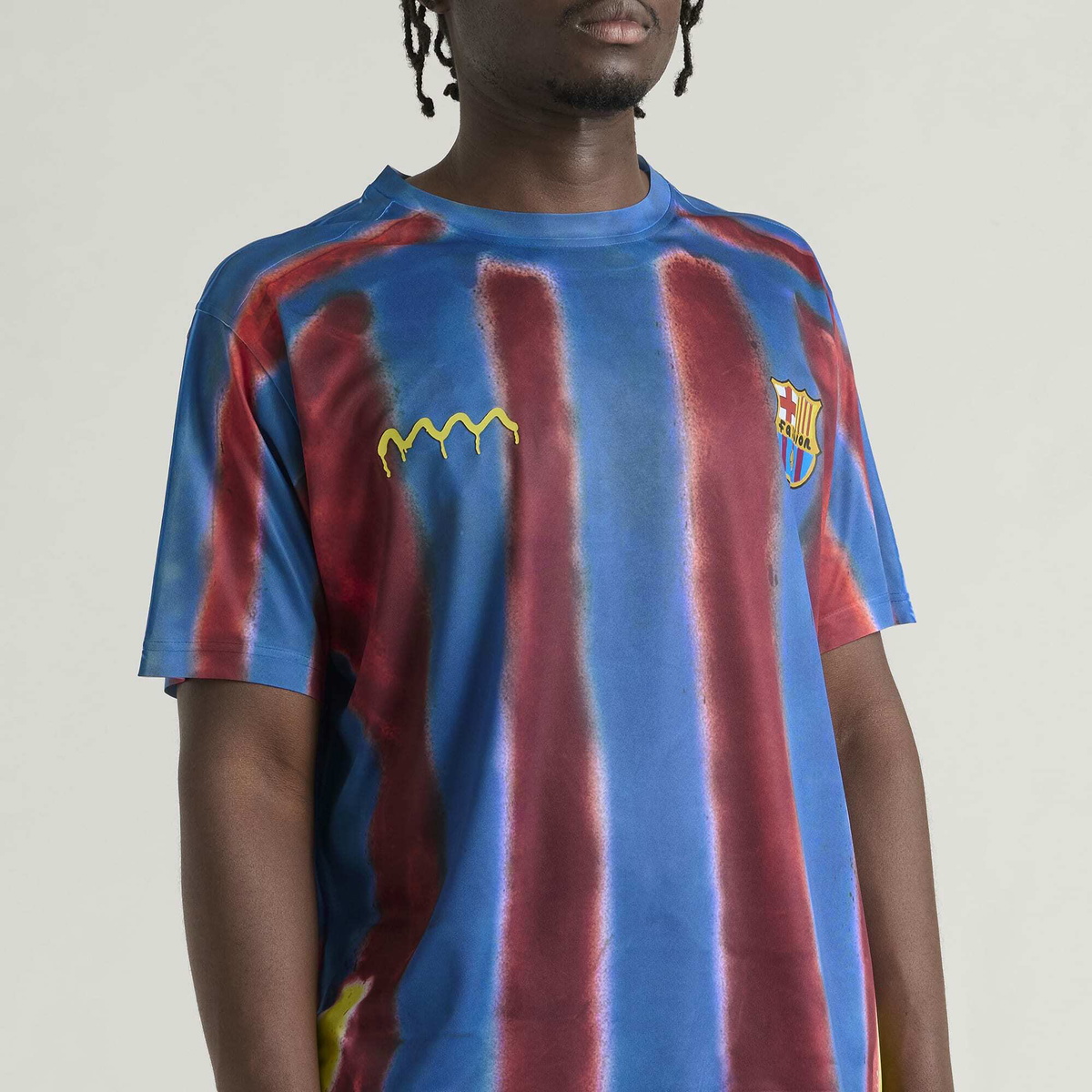 Navinder Nangla Barsuh Jersey in Red/Blue/Yellow
