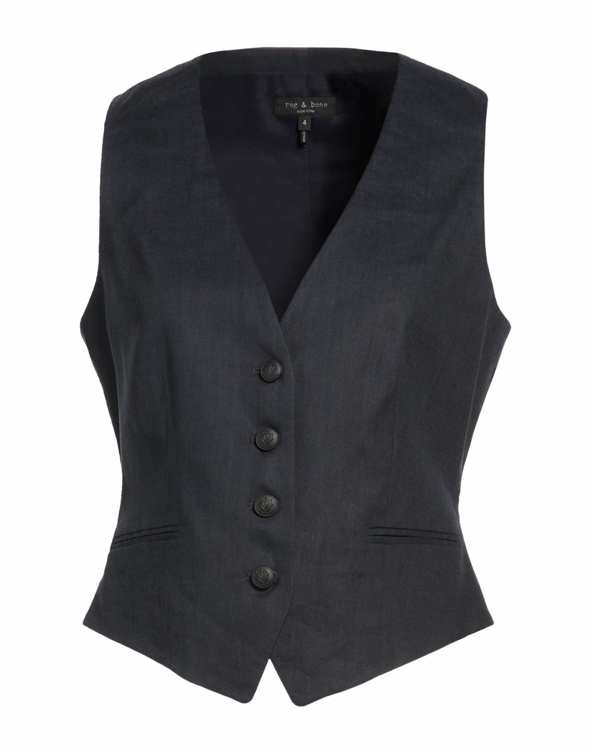Rag & Bone Womens Tailored Vest Midnight in Blue