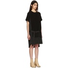 Sacai Black Classic Cotton Knit Dress