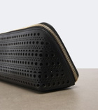 Alaïa Delta Vienne leather clutch