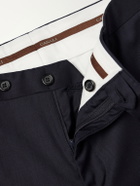 Canali - Slim-Fit Tapered Wool-Twill Suit Trousers - Blue