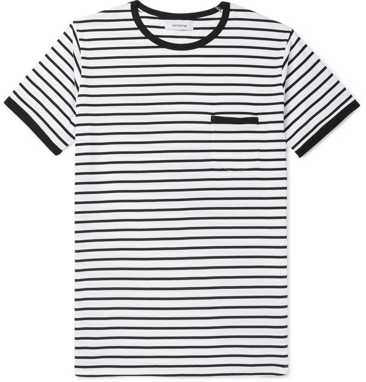 Photo: nonnative - Dweller Striped Cotton-Jersey T-Shirt - Men - Black