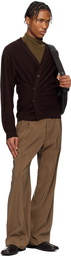 LEMAIRE Burgundy Relaxed Twisted Cardigan
