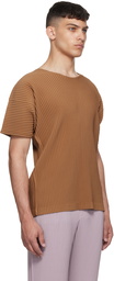 Homme Plissé Issey Miyake Brown Recycled Polyester T-Shirt