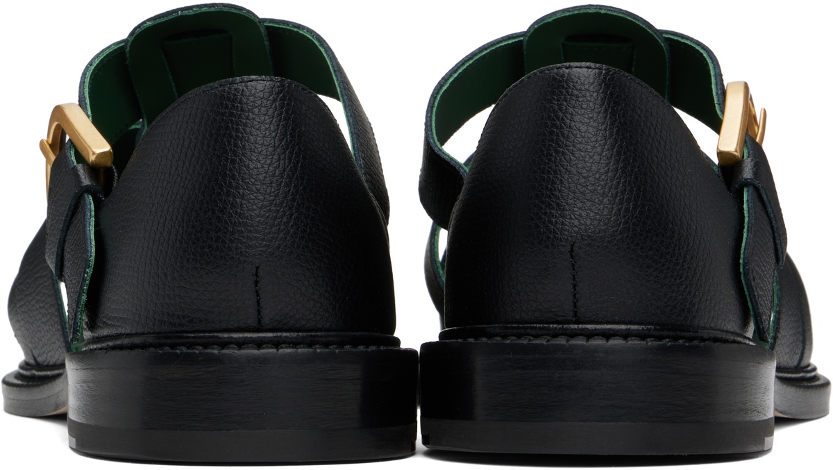 VINNY’s Black Fisherman Sandals