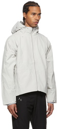 HELIOT EMIL Grey Nylon Windbreaker Jacket