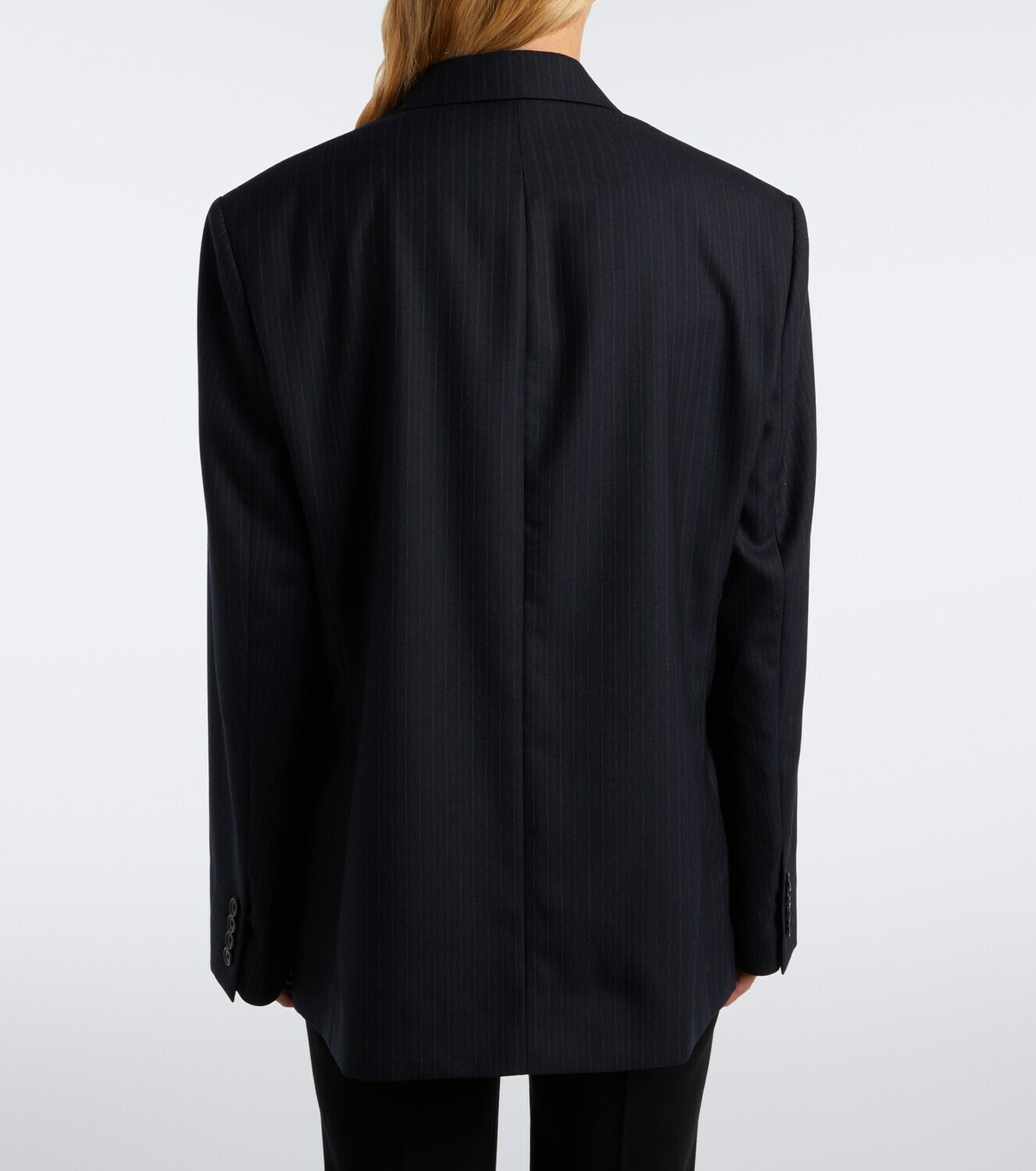 The Row Gelda chalk stripe wool blazer