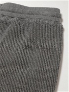 COTTLE - Noel Slim-Fit Tapered Organic Cotton and Silk-Blend Drawstring Sweatpants - Gray