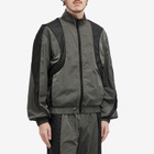 Han Kjobenhavn Men's Rubber Detail Panel Track Jacket in Ash Grey
