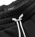 AMIRI - Logo-Embroidered Loopback Cotton-Jersey Drawstring Shorts - Black