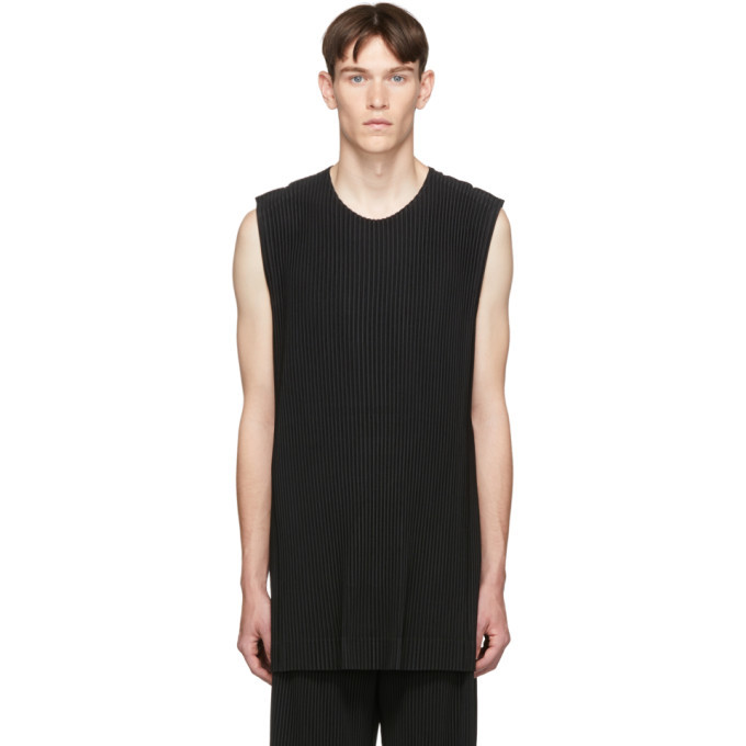 Homme Plissé Issey Miyake プリーツタンクトップネイビー