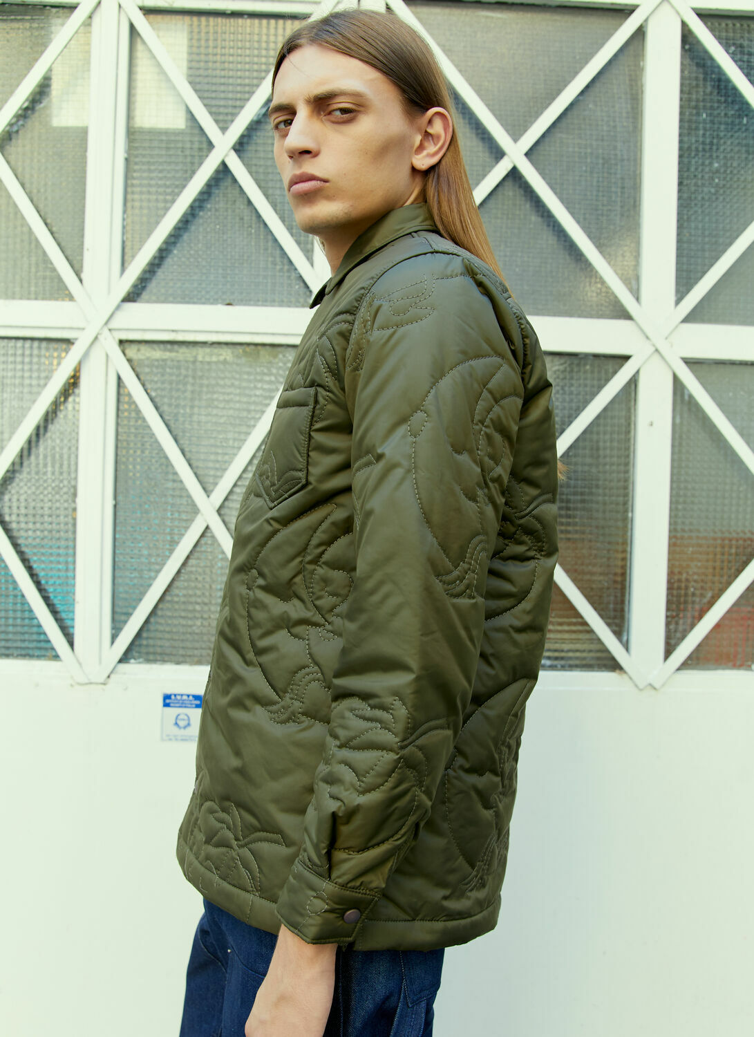 Sky High Farm Workwear Palm Tree Quilted Overshirt