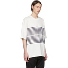 mastermind WORLD White Oversized Striped Logo T-Shirt