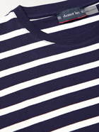 ARMOR LUX - Slim-Fit Striped Cotton-Jersey T-Shirt - Blue