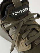 TOM FORD - Jago Neoprene, Mesh and Nylon Sneakers - Green