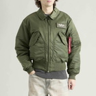 Alpha Industries Men's CWU-45 Heritage Bomber Jacket in Sage-Green