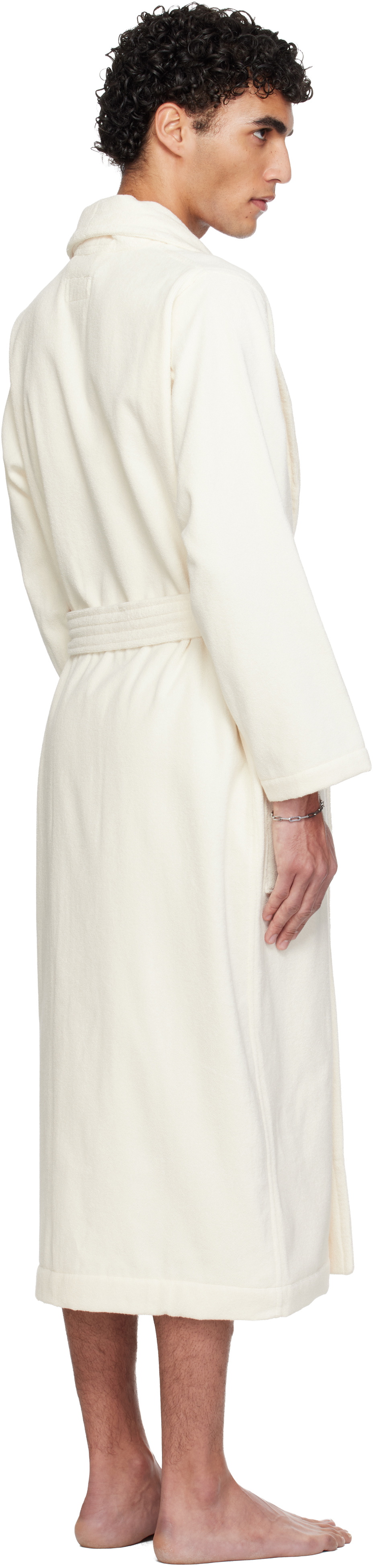 Tekla Off White Terry Classic Bathrobe
