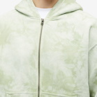 thisisneverthat Men's Dyed Zip Through Hoody in Light Sage
