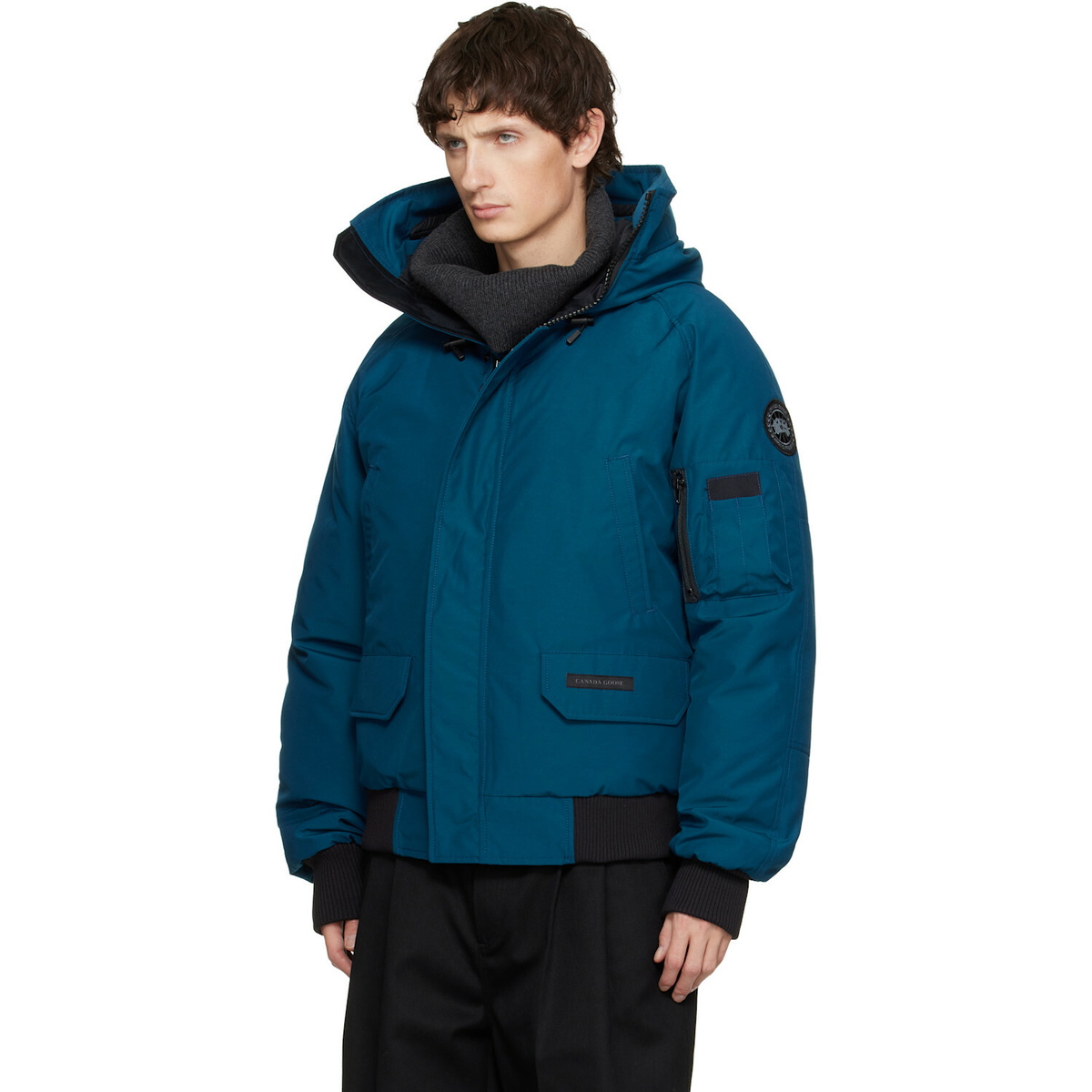 Canada Goose Blue 'Black Label' Chilliwack Bomber Down Jacket