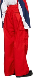Balenciaga Red Soft Cargo Pants
