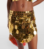 Rabanne Golden Sparkle Assembly sequined miniskirt