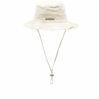 Jacquemus Men's Le Bob Artichaut Bucket Hat in Off-White