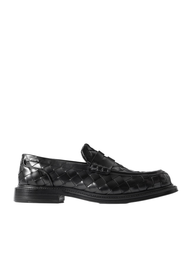 Photo: Bottega Veneta - James Woven Leather Penny Loafers - Black