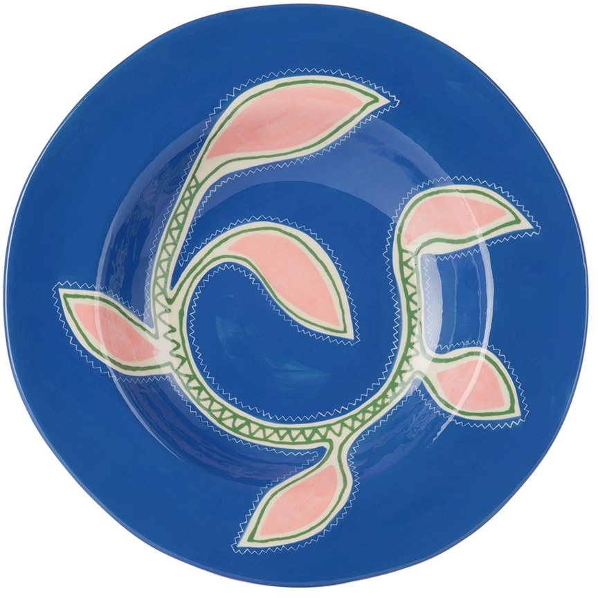 Laetitia Rouget Blue & Pink Susanna Dinner Plate