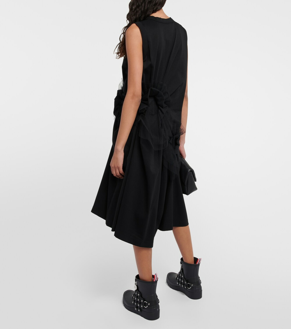 Noir Kei Ninomiya Cotton twill midi dress
