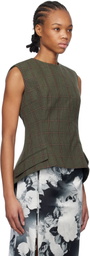 Meryll Rogge Khaki Blazer Top