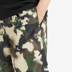 A Bathing Ape Men's Map Camo Regular Fit Beach Shorts in Green