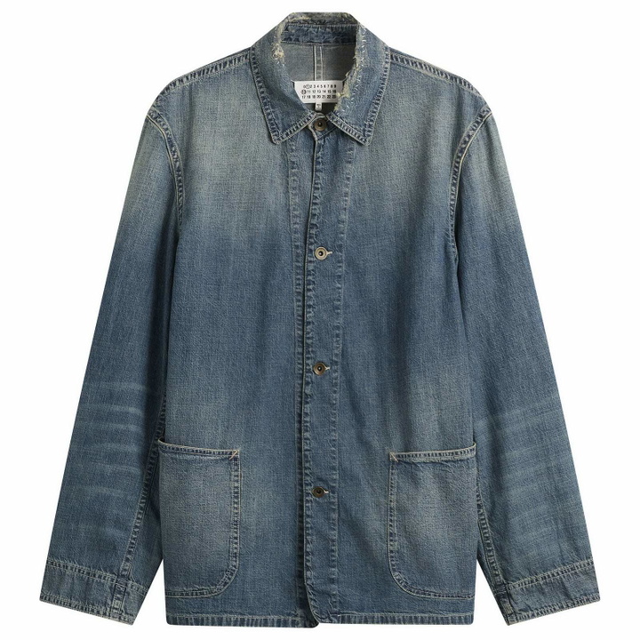Photo: Maison Margiela Men's Denim Shirt Jacket in Washed Blue