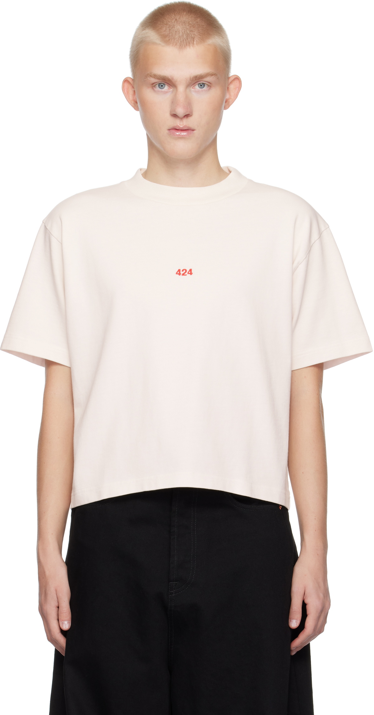 424 Off-White Cropped Alias T-shirt