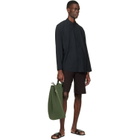 HOMME PLISSÉ ISSEY MIYAKE Green Drawstring Pleats Bag