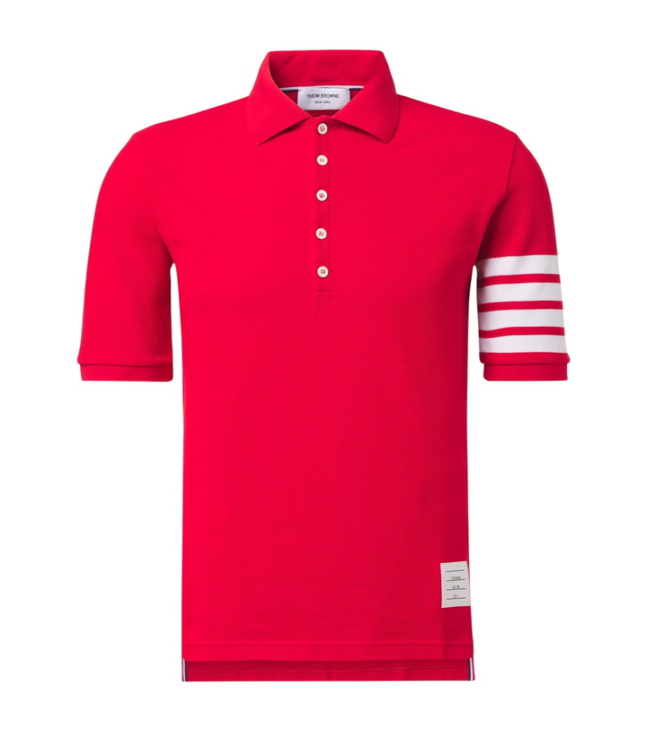 Photo: Thom Browne 4-Bar cotton polo shirt