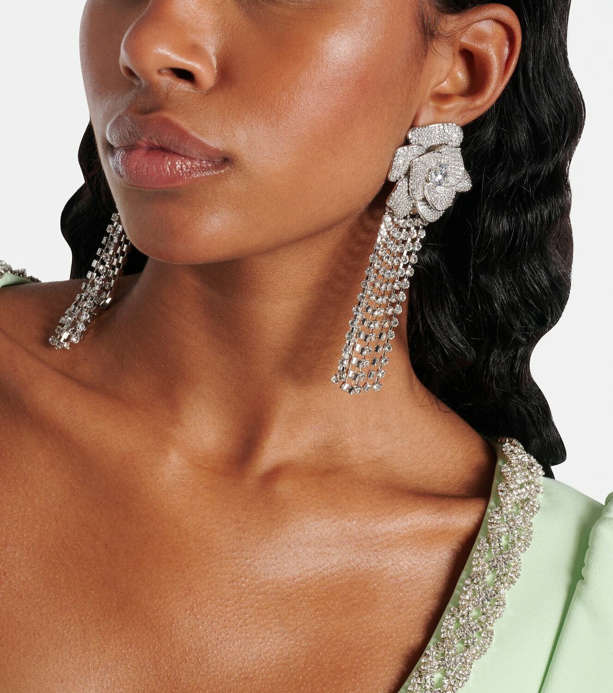 イヤリング SELF PORTRAIT CRYSTAL EARRINGS Crystal Hoop Earrings – self-portrait-US