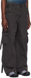 Professor.E Black Oteroi Bondage Cargo Pants