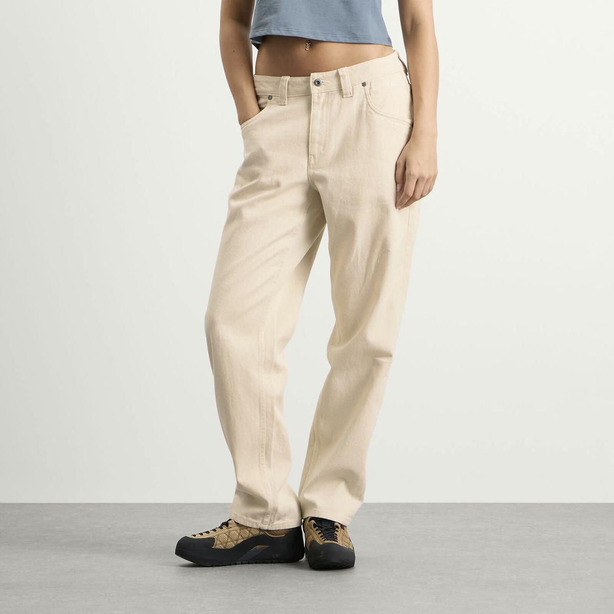 Dime Women's Relaxed Denim Pants in Natural