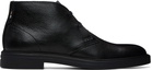 BOSS Black Wool-Lined Chukka Boots