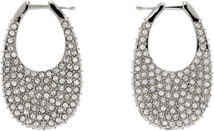 Photo: Coperni Silver Crystal-Embellished Medium Swipe Earrings