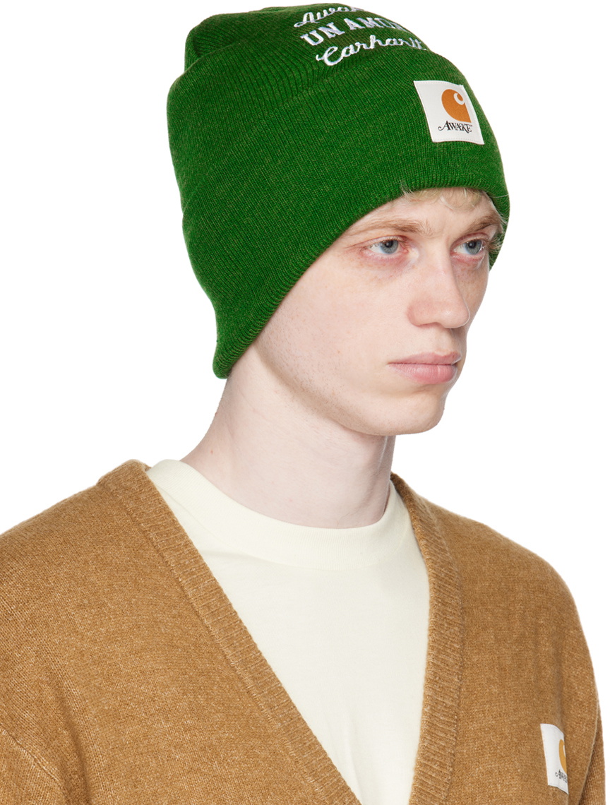 Awake NY Green Carhartt WIP Edition 'Un Amor' Beanie Awake NY