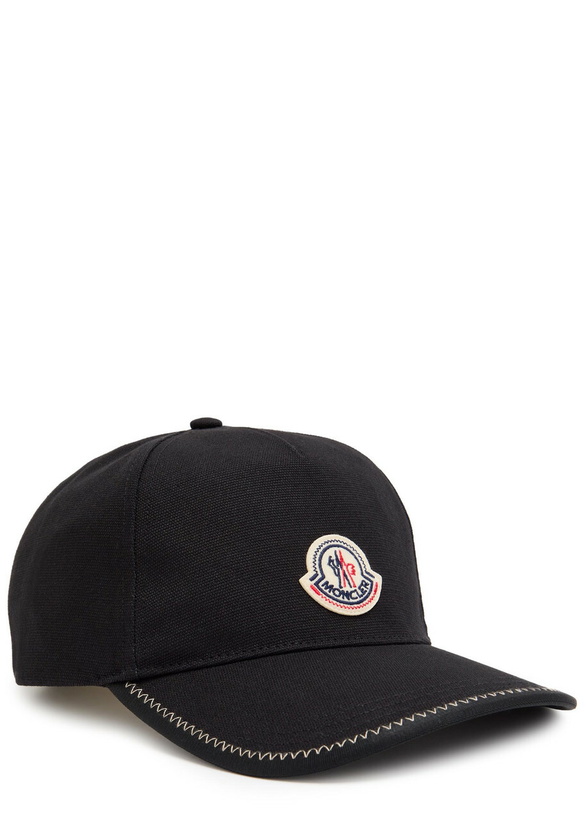 Photo: Moncler Logo-appliquéd Canvas cap - Black - One Size