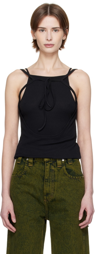 Photo: Eckhaus Latta Black Flip Tank Top