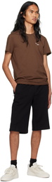 Balmain Brown Flocked T-Shirt