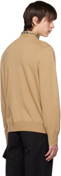 Burberry Tan Embroidered Sweater