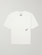 Drake's - Blackthorn Embroidered Cotton-Jersey T-Shirt - White