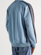 Needles - Logo-Embroidered Stripe-Trimmed Tech-Jersey Track Jacket - Blue