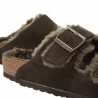 Birkenstock Men's Arizona Fur in Mocca Suede