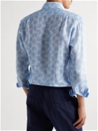 Emma Willis - Slim-Fit Printed Linen Shirt - Blue